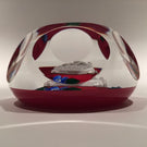 Vintage Saint Louis Art Glass Paperweight Amour Sulphide Lampworked Flowers