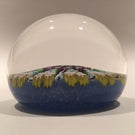 Vintage Perthshire Art Glass Paperweight 11 Spoke Twists & Millefiori on Blue