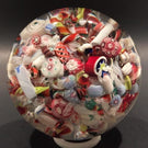 Antique New England Glass Co. Art Glass Paperweight Millefiori scramble