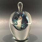 Vintage Josh Simpson Art Glass Paperweight Inhabited Planet Perfume Bottle