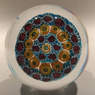 Vintage Murano Large Footed Art Glass Paperweight Concentric Millefiori