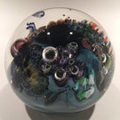 Huge 3-3/4" Josh Simpson Art Glass Paperweight Inhabited Planet Sculpture