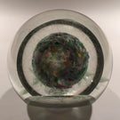 Antique Bohemian Eastern European Art Glass Paperweight Lamp Worked Flower