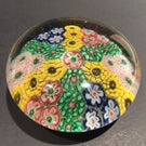 Early 1930s Chinese Art Glass Paperweight Panel Patterned Complex Millefiori