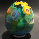Early Richard Ritter Art Glass Paperweight Murrine & Millefiori Easter Egg