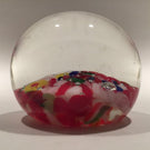 Vintage Chinese Art Glass Paperweight End Of Day Scramble Twists & Millefiori