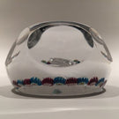 Vintage Saint Louis Art Glass Paperweight Queen Elizabeth Sulphide & Millefiori