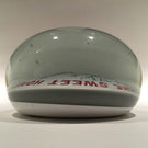 Huge 4" Antique Millville Art Glass Paperweight Colors Frit "Home Sweet Home"