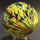 Signed Mark Matthews Art Glass Marble Handmade Modern Onionskin