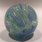 Colorful Murano Art Glass Paperweight Latticino & Ribbon Scramble