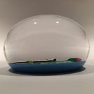 Rare Saint Louis Art Glass Paperweight Lampworked Butterfly And Rose c. 1989