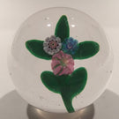 Antique Clichy Art Glass Paperweight Millefiori Lampworked Nosegay Bouquet