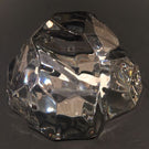 Vintage Val St Lambert Art Glass Paperweight Faceted Crystal Mountain Sculpture