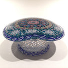 Vintage Saint Louis Art Glass Paperweight Millefiori Basket Of Flowers Piedouche