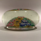 Early 1930s Chinese Art Glass Paperweight Panel Patterned Complex Millefiori