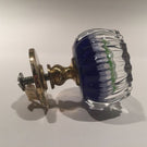 Vintage Perthshire Art Glass Millefiori Paperweight Drawer Pull Scalloped Edge