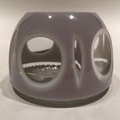 Vintage Baccarat Art Glass Paperweight Robert E Lee large Sulphide Gray Overlay