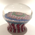 Rare Clichy Art Glass Paperweight Complex Close Packed Millefiori Piedouche