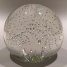 Signed Tom Philabaum Modern Art Glass Paperweight Dichroic Bubble Twist