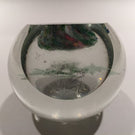 Antique Bohemian Eastern European Art Glass Paperweight Lamp Worked Flower