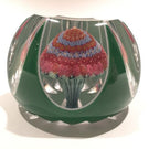 Vintage Baccarat Art Glass Paperweight Fancy Cut Overlaid Millefiori Mushroom