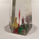 Early Chinese Art Glass Paperweight Hand Painted Sulphide Birds in a Tree