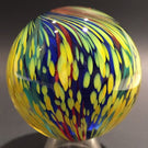 Signed Mark Matthews Art Glass Marble Handmade Modern Onionskin