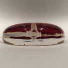 Rare Antique Baccarat Art Glass Paperweight Etched Eiffel Tower Amber Flash