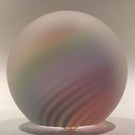 Signed Paul Harrie Art Glass Paperweight Frosted Rainbow "Tropic"
