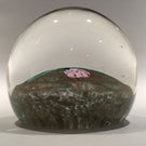 Vintage Murano Art Glass Paperweight Lampworked Rose Millefiori On Aventurine