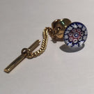 Vintage Caithness Art Glass Paperweight Jewelry Millefiori Tie Tack Pin