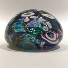 Vintage Murano Art Glass Paperweight Millefiori Scramble Daisy & Rose Canes