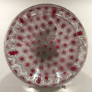 Vintage Chinese Art Glass Paperweight Green Snake Closepacked Millefiori Ground