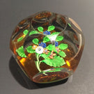 Antique St Louis Art Glass Paperweight Multifaceted Millefiori Nosegay Bouquet