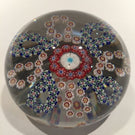 Huge Antique Baccarat Art Glass Paperweight Looped Millefiori Garland