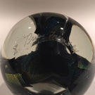 Huge Bruce Freund Art Glass Paperweight Encased Geometric Dichroic Design