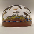 Antique Val St Lambert Art Glass Paperweight Cross Sulphide & Millefiori