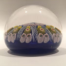 Vintage Strathearn 10 Spoke Latticino and Millefiori on Blue