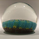 Vintage Murano Art Glass Paperweight Complex Millefiori With Flower Center