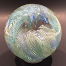 Colorful Murano Art Glass Paperweight Latticino & Ribbon Scramble