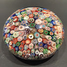 Huge Antique Baccarat Art Glass Paperweight Complex Closepacked Millefiori