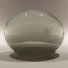 Early Chinese White Ground Art Glass Paperweight Handprint Bird In A Tree