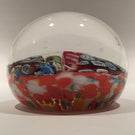 Early Murano Art Glass Paperweight Close Packed Complex Millefiori With Twists