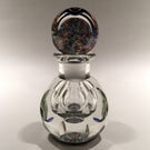 Vintage Perthshire Faceted Art Glass Paperweight Bottle Close Packed Millefiori