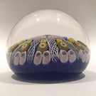 Vintage Strathearn 10 Spoke Latticino and Millefiori on Blue