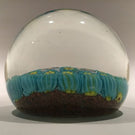 Vintage Murano Art Glass Paperweight Complex Millefiori With Flower Center