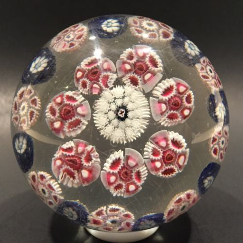 NEGC New England Glass Co Concentric Complex Millefiori Art Glass Paperweight