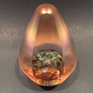 Signed Solstice Studios Art Glass Paperweight Modern Faceted Cone