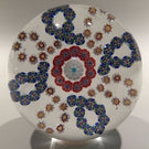 Huge Antique Baccarat Art Glass Paperweight Looped Millefiori Garland