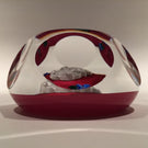 Vintage Saint Louis Art Glass Paperweight Amour Sulphide Lampworked Flowers